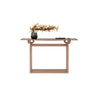 Tray Top Black Wood Storage Console Table with Shelf Image - 5