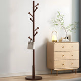 Tree Freestanding Wood Hallway Brown Tall Coat Rack Image - 18