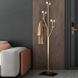 Tree Gold Tall Entryway Freestanding Coat Rack with Hooks Image - 1