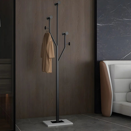 Tree Gold Tall Entryway Freestanding Coat Rack with Hooks Image - 2