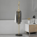 Tree Metal Gold Marble Freestanding Entryway Coat Rack Image - 26