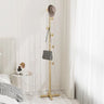 Tree-Shaped Gold Alloy Hooks Coat Rack with Marble Base Image - 7