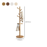 Tree Style Beech Wood Nut-Brown Hooks Stand Coat Rack #size