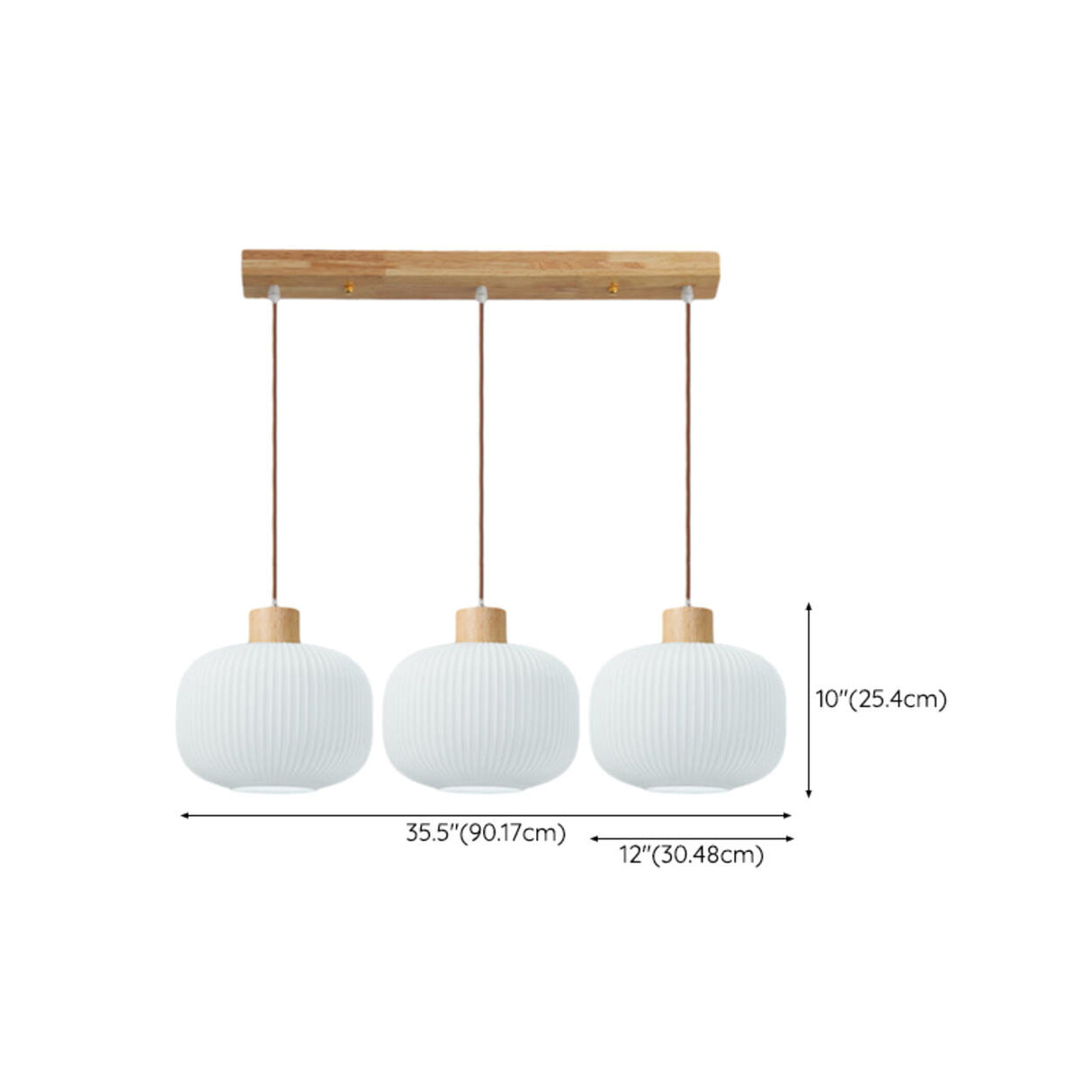 Trendy 3-Light Lantern Wooden Island Pendant Light Image - 12