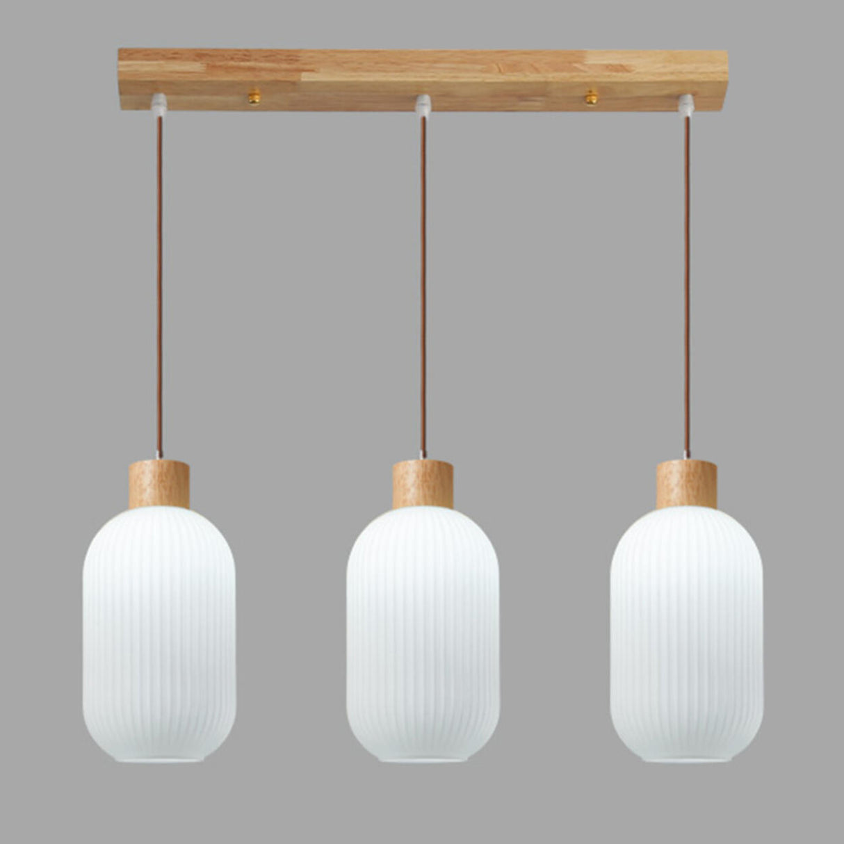 Trendy 3-Light Lantern Wooden Island Pendant Light Image - 3
