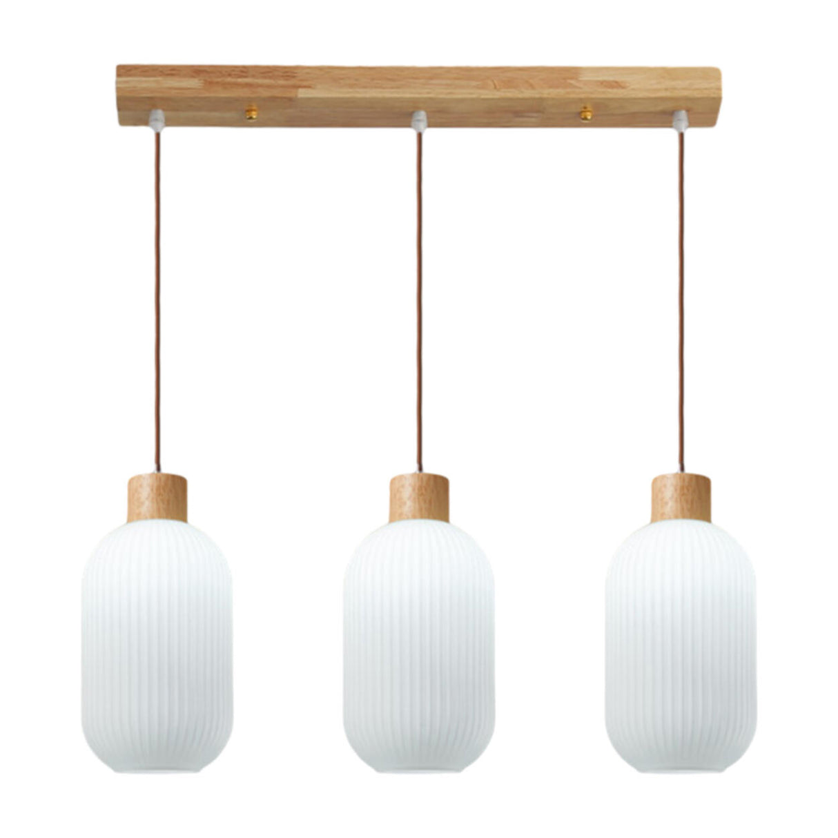Trendy 3-Light Lantern Wooden Island Pendant Light Image - 7