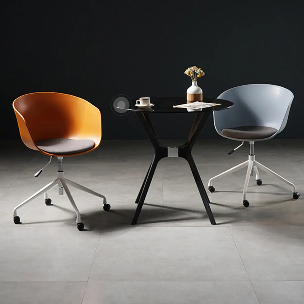 Trendy Adjustable Seat Height Ergonomic Metal Office Chair Image - 3