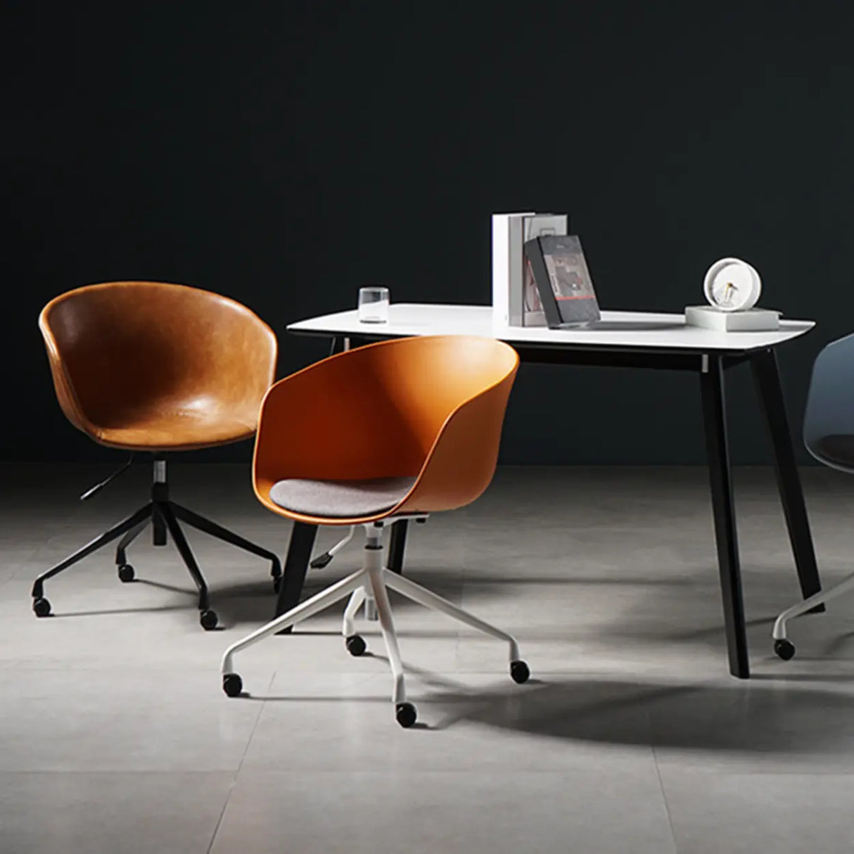 Trendy Adjustable Seat Height Ergonomic Metal Office Chair Image - 6