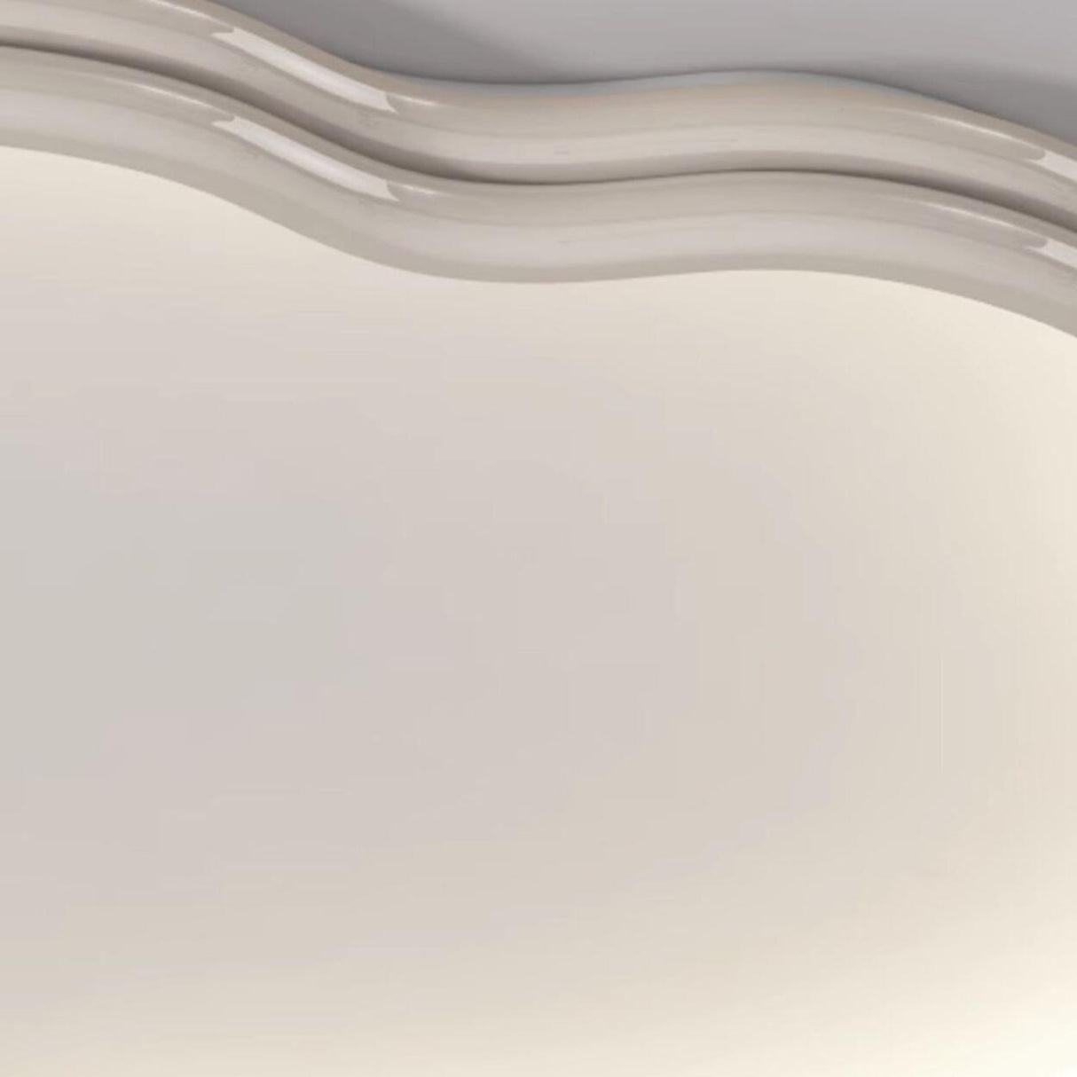 Trendy Bedroom Cloud LED Chrome Flush Mount Light Image - 16