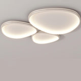 Trendy Bedroom Cloud LED Chrome Flush Mount Light Image - 23