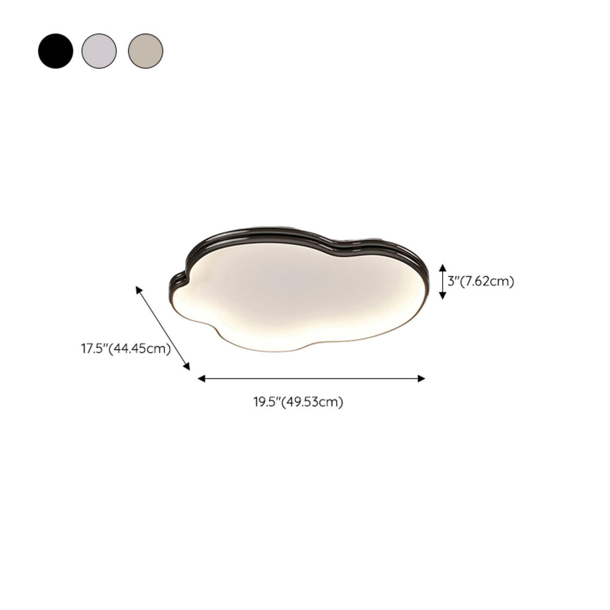 Trendy Bedroom Cloud LED Chrome Flush Mount Light 