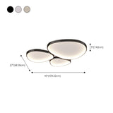 Trendy Bedroom Cloud LED Chrome Flush Mount Light Image - 28