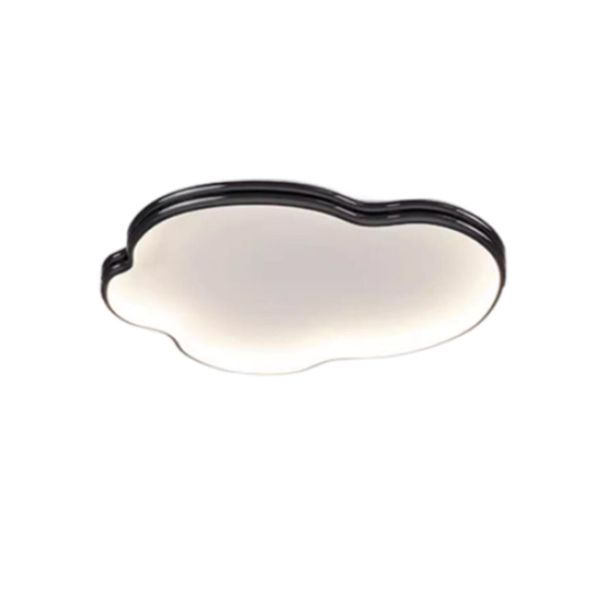 Trendy Bedroom Cloud LED Chrome Flush Mount Light Image - 9