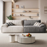 Trendy Beige-Gray Scratch Resistant Baby Fleece Sofa Image - 1