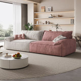 Trendy Beige-Gray Scratch Resistant Baby Fleece Sofa Image - 11