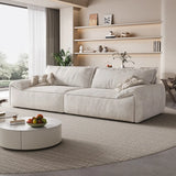 Trendy Beige-Gray Scratch Resistant Baby Fleece Sofa Image - 2
