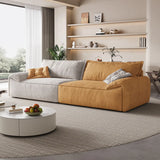 Trendy Beige-Gray Scratch Resistant Baby Fleece Sofa Image - 9