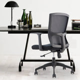 Trendy Black Adjustable Ergonomic Swivel Office Chair Image - 1
