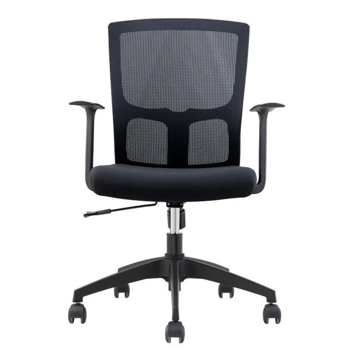 Trendy Black Adjustable Ergonomic Swivel Office Chair Image - 5