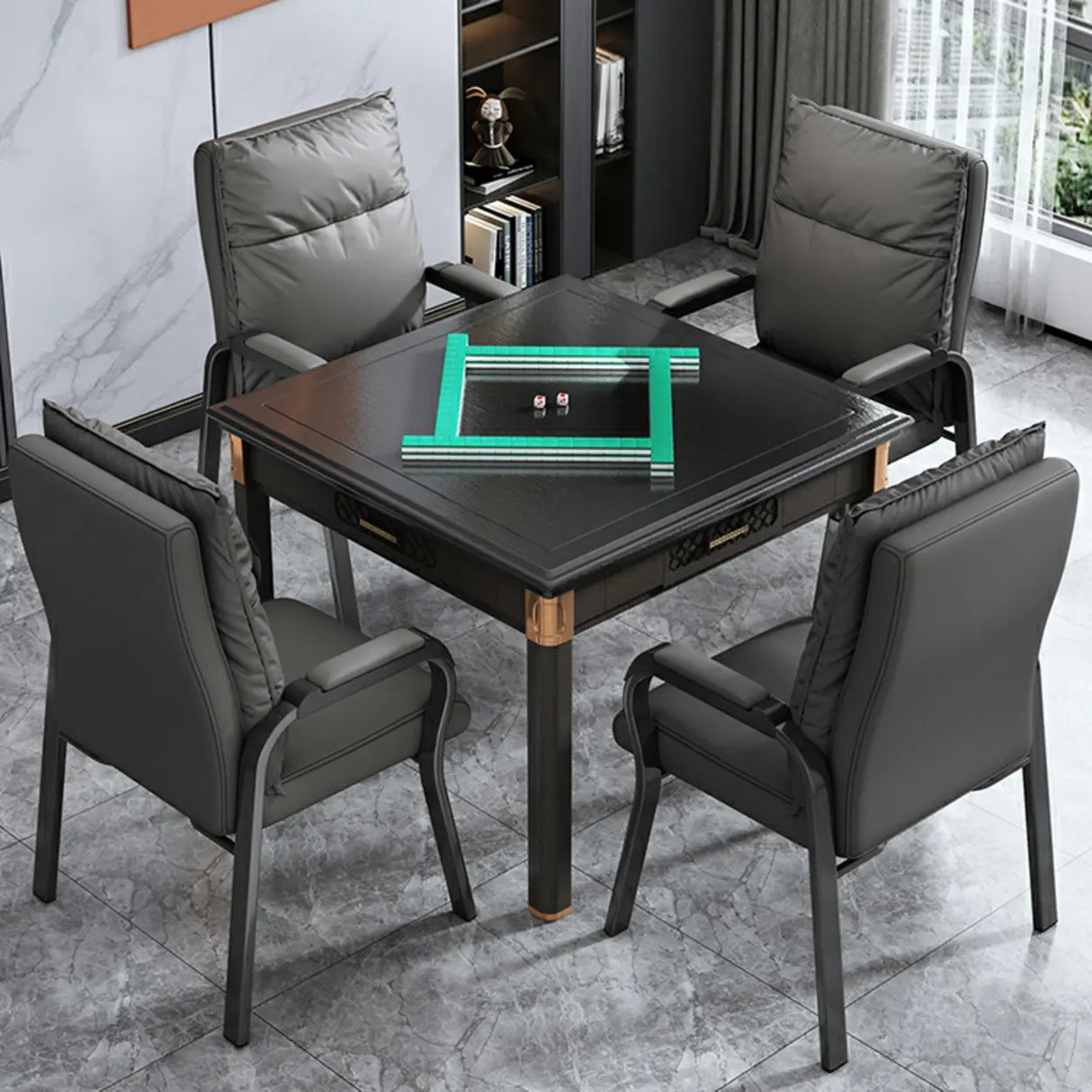 Trendy Black High Back Cushioned Steel Frame Office Chair Image - 1