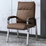 Trendy Black High Back Cushioned Steel Frame Office Chair Image - 13