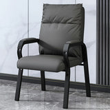 Trendy Black High Back Cushioned Steel Frame Office Chair Image - 3
