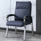 Trendy Black High Back Cushioned Steel Frame Office Chair Image - 15