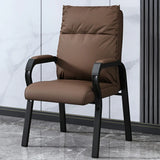 Trendy Black High Back Cushioned Steel Frame Office Chair Image - 6