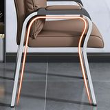Trendy Black High Back Cushioned Steel Frame Office Chair Image - 17