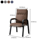 Trendy Black High Back Cushioned Steel Frame Office Chair Image - 19