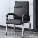 Trendy Black High Back Cushioned Steel Frame Office Chair Image - 9