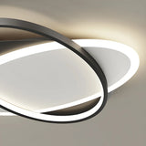 Trendy Black Triple Square LED Flush Mount Ceiling Lamp Image - 11