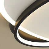 Trendy Black Triple Square LED Flush Mount Ceiling Lamp Image - 12
