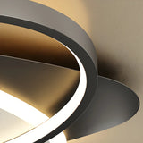 Trendy Black Triple Square LED Flush Mount Ceiling Lamp Image - 13