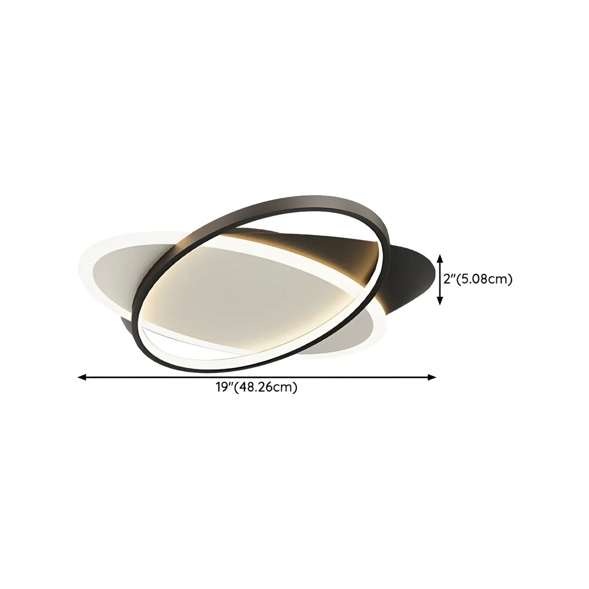 Trendy Black Triple Square LED Flush Mount Ceiling Lamp Image - 15