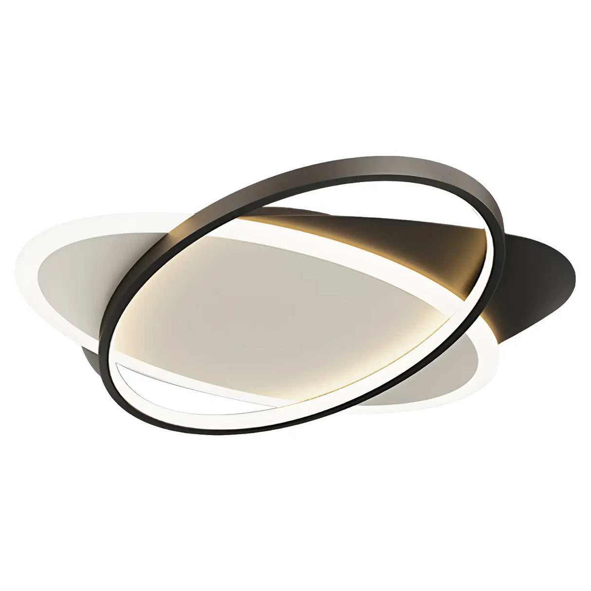 Trendy Black Triple Square LED Flush Mount Ceiling Lamp Image - 5