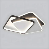 Trendy Black Triple Square LED Flush Mount Ceiling Lamp Image - 7