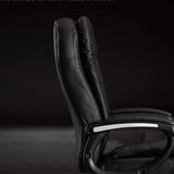 Trendy Brown Adjustable Ergonomic Leather Office Chair Image - 6