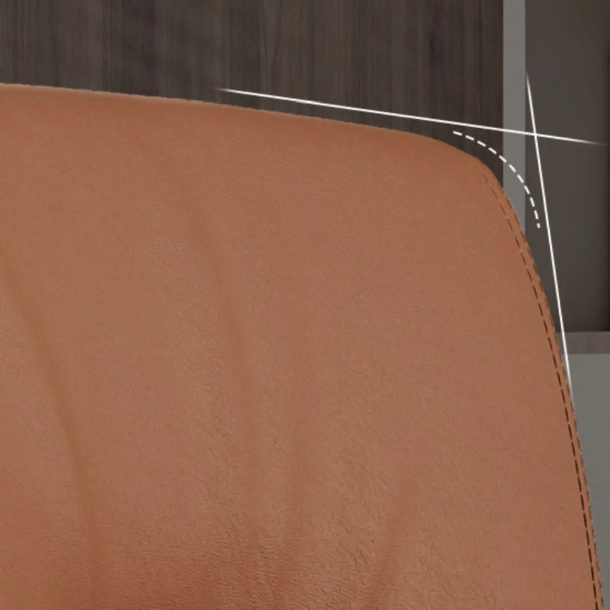 Trendy Calfskin Black Ergonomic Backrest Office Chair Image - 12