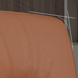 Trendy Calfskin Black Ergonomic Backrest Office Chair Image - 12