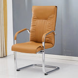 Trendy Calfskin Black Ergonomic Backrest Office Chair Image - 13