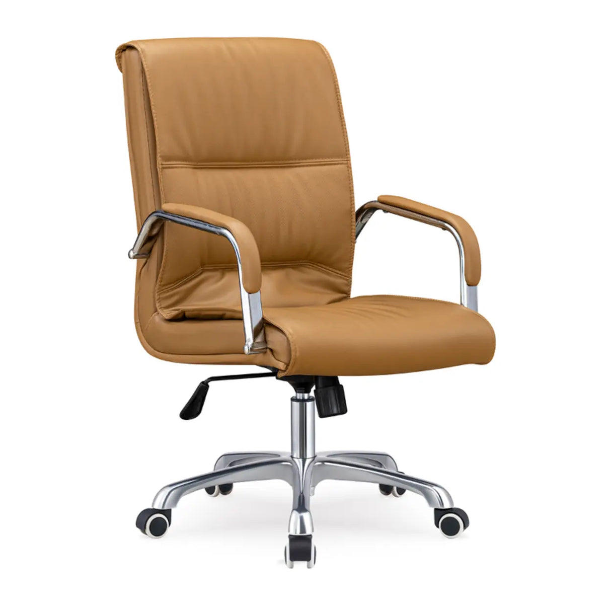 Trendy Calfskin Black Ergonomic Backrest Office Chair Image - 22