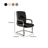 Trendy Calfskin Black Ergonomic Backrest Office Chair #size
