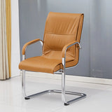 Trendy Calfskin Black Ergonomic Backrest Office Chair Image - 6
