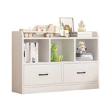 Trendy Closed Back Rectangle Wood Organizer Bookcase Image - 16