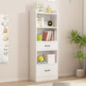 Trendy Closed Back Rectangle Wood Organizer Bookcase Image - 3
