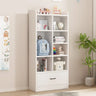 Trendy Closed Back Rectangle Wood Organizer Bookcase Image - 6