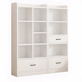 Trendy Closed Back Rectangle Wood Organizer Bookcase Image - 9
