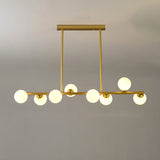 Trendy Crystal Glass Globe Island Chandelier Light Image - 10