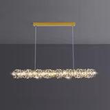 Trendy Crystal Rectangular Island Pendant Light Image - 2